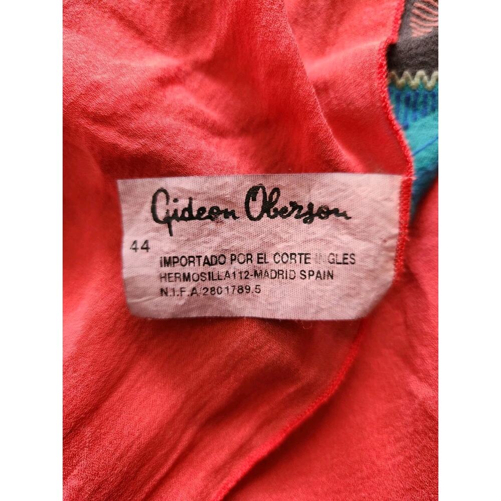 Gideon Oberson Multicolor Sarong Tie Wrap Skirt Cover Up 100% Silk Sz 44 /US 12 - Picture 4 of 9